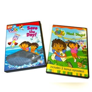 GUC 2 DVD Dora the Explorer nick jr. “Save the Day” (4 epi) and “Meet Diego” (4)